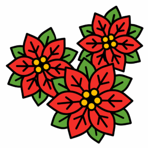 クリスマスのポインセチアの花