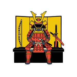赤い鎧の五月人形
