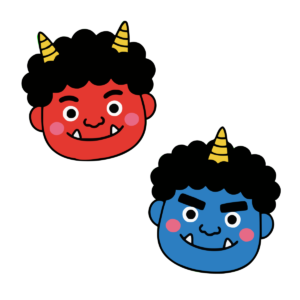 赤鬼と青鬼（顔）