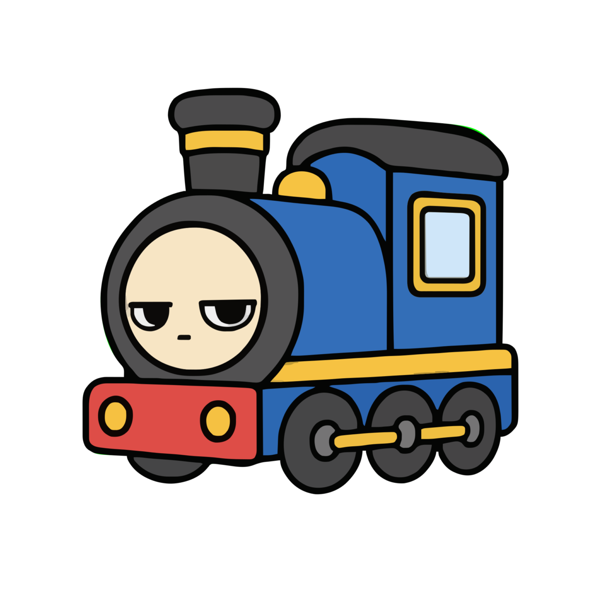 れっしゃのイラスト(かわいい)(カラー)