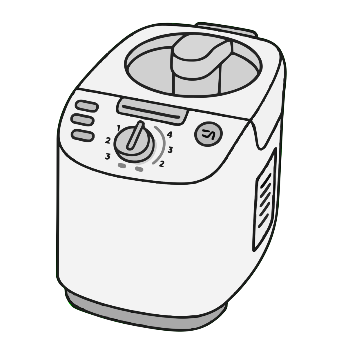 精米機のイラスト無料ダウンロード(モノクロ)