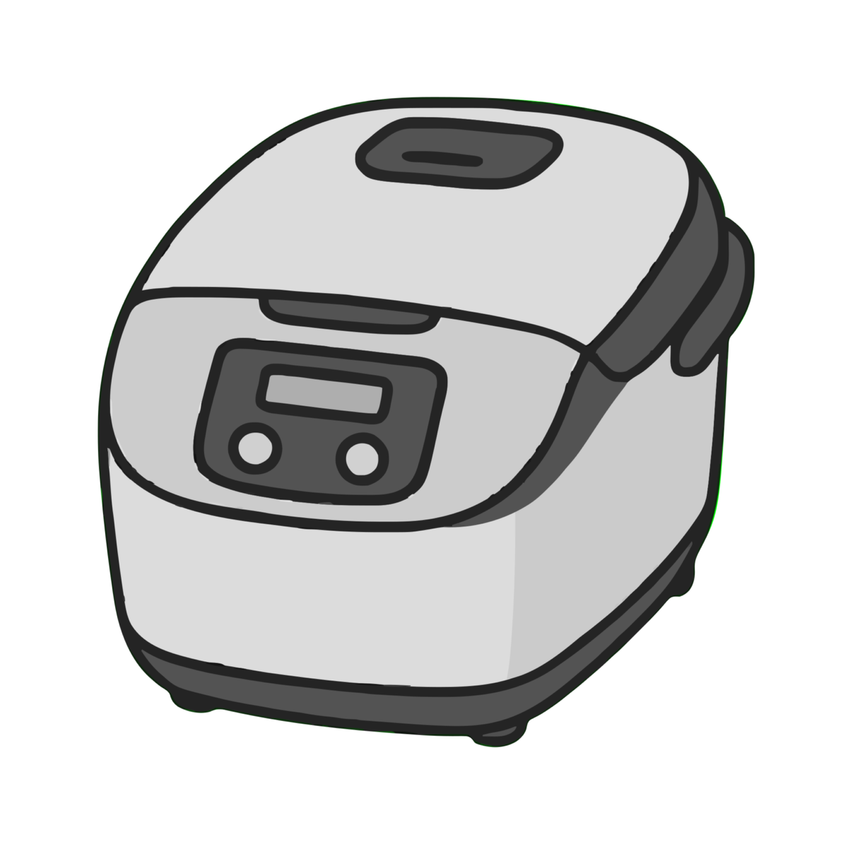 炊飯器のイラスト無料ダウンロード（モノクロ）