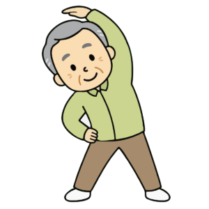 体操をするおじいさん