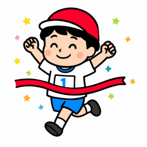 男の子園児のかけっこ