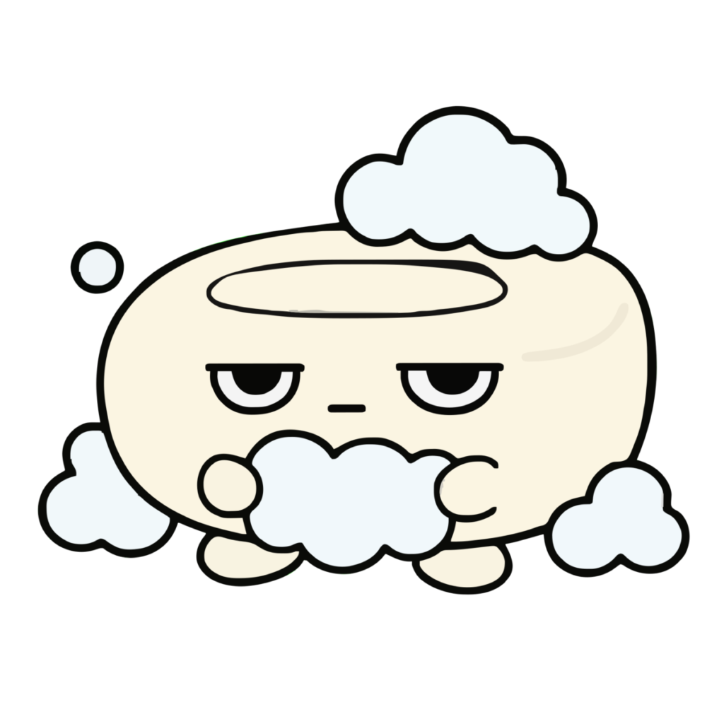 せっけんのイラスト（かわいい）（カラー）
