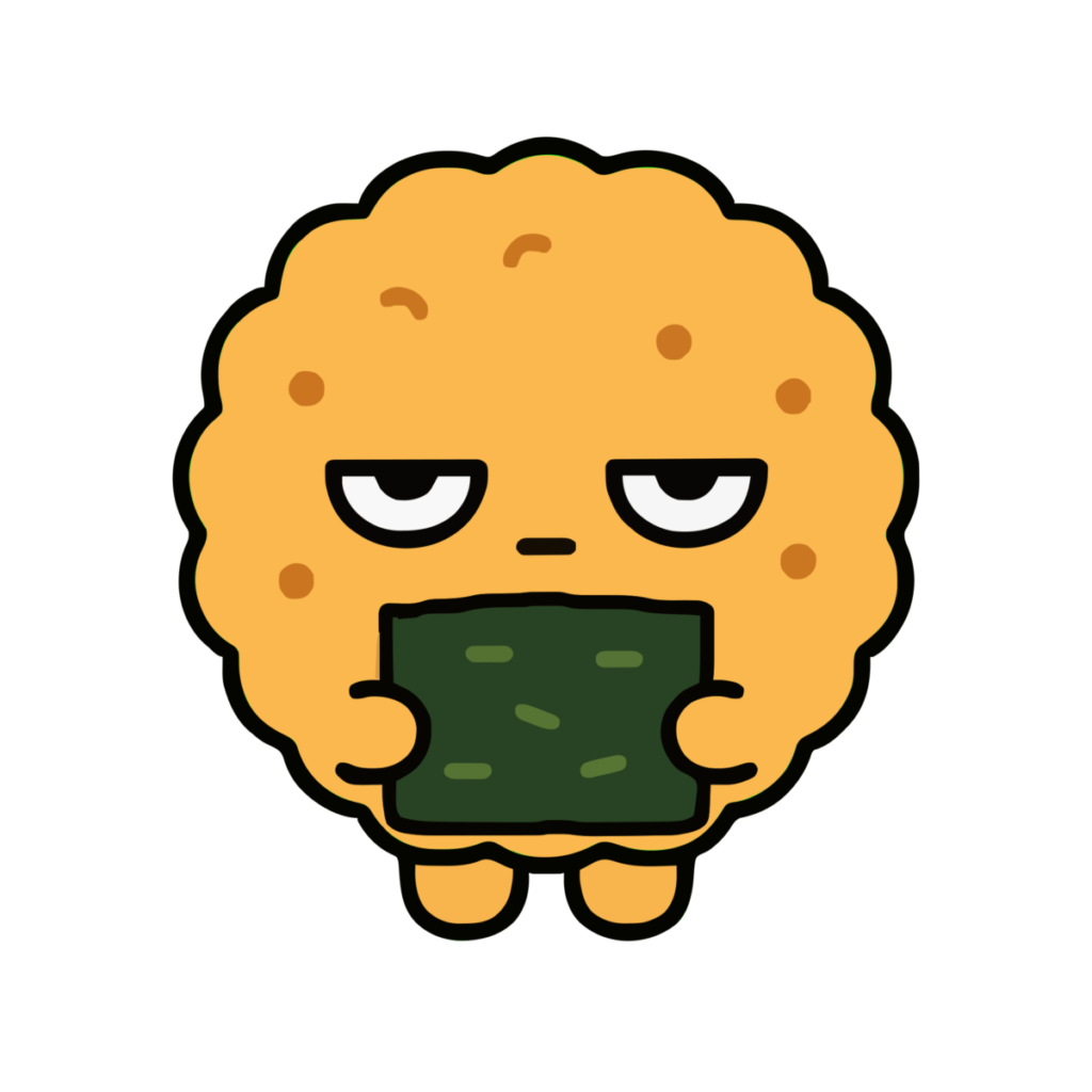 せんべいのイラスト（かわいい）（カラー）