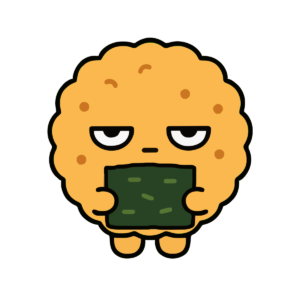 せんべいのイラスト（かわいい）