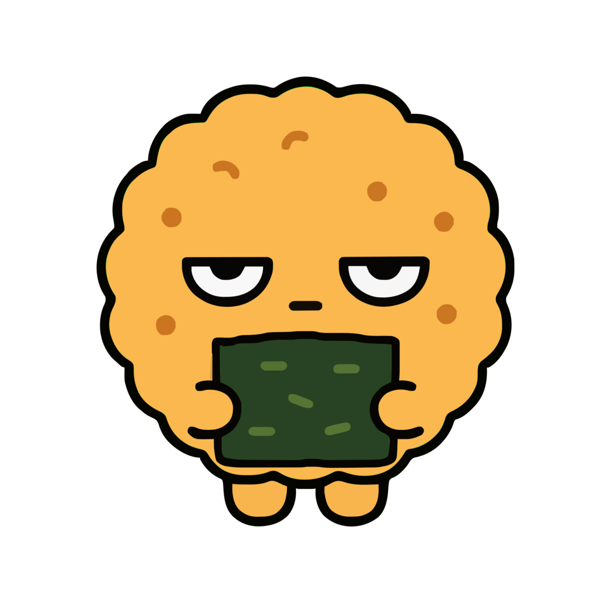 せんべいのイラスト(かわいい)(カラー)