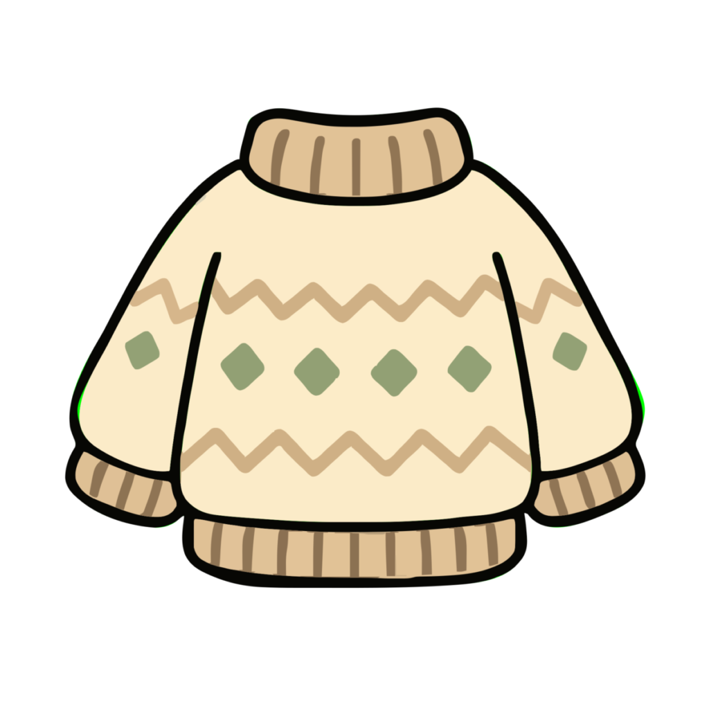 せーたーのイラスト（かわいい）（カラー）