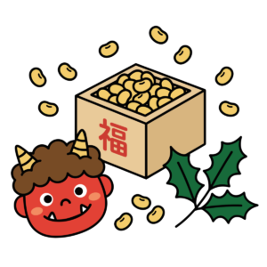 節分の豆まき