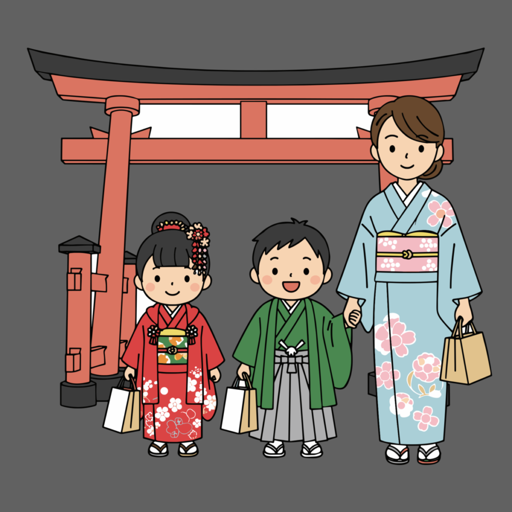 七五三のイラスト無料ダウンロード（カラー）