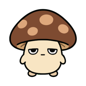しいたけのイラスト（かわいい）