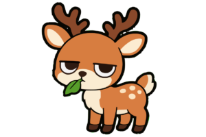 しかのイラスト（かわいい）