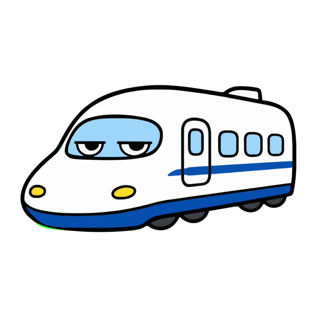 新幹線のイラスト（かわいい）（カラー）