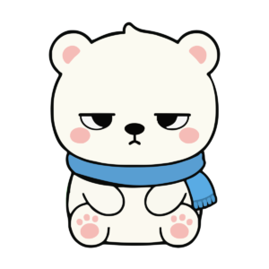しろくまのイラスト（かわいい）（カラー）