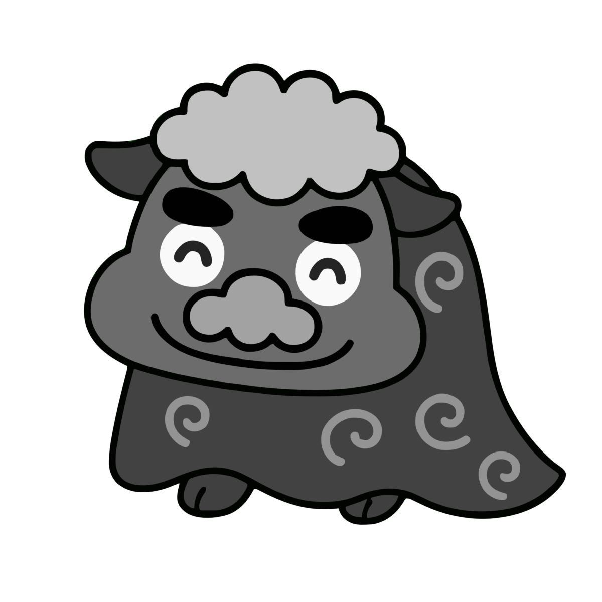 獅子舞のイラスト無料ダウンロード（モノクロ）
