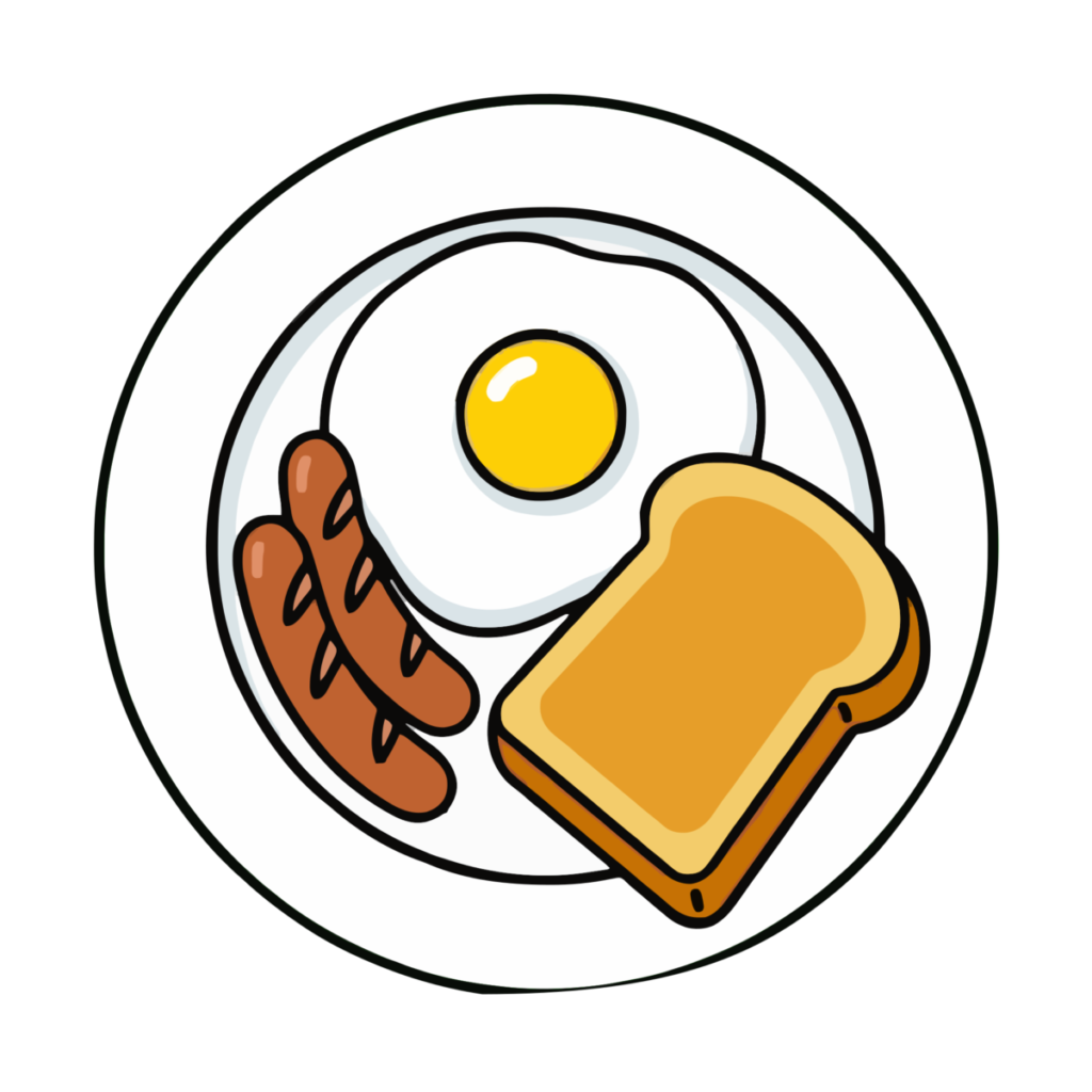 朝食のイラスト無料ダウンロード（カラー）
