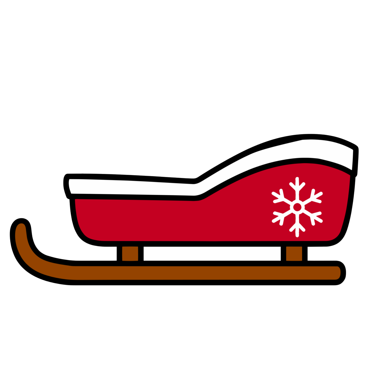 クリスマスのそりのイラスト無料ダウンロード(カラー)