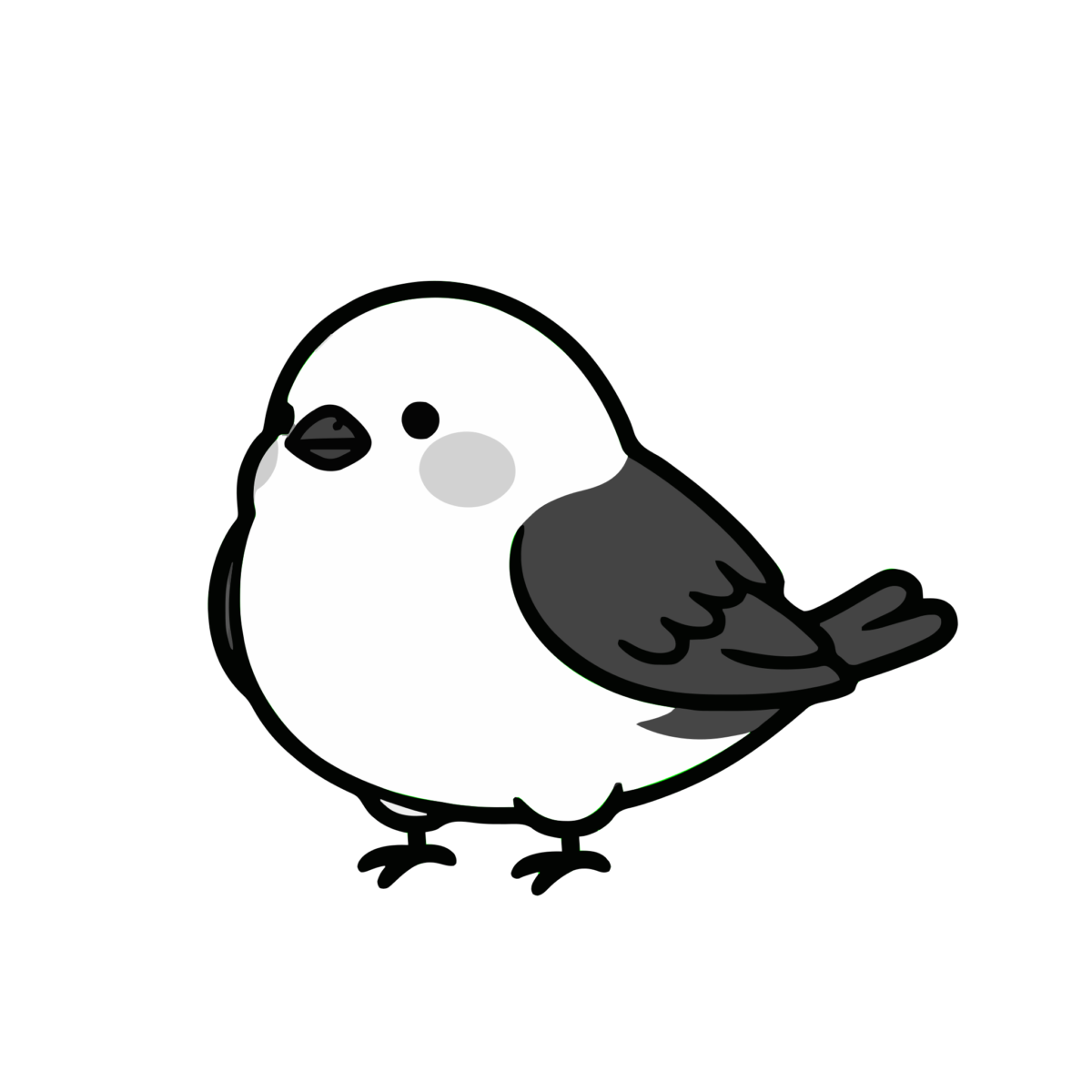 しまえなのイラスト無料ダウンロード(モノクロ)