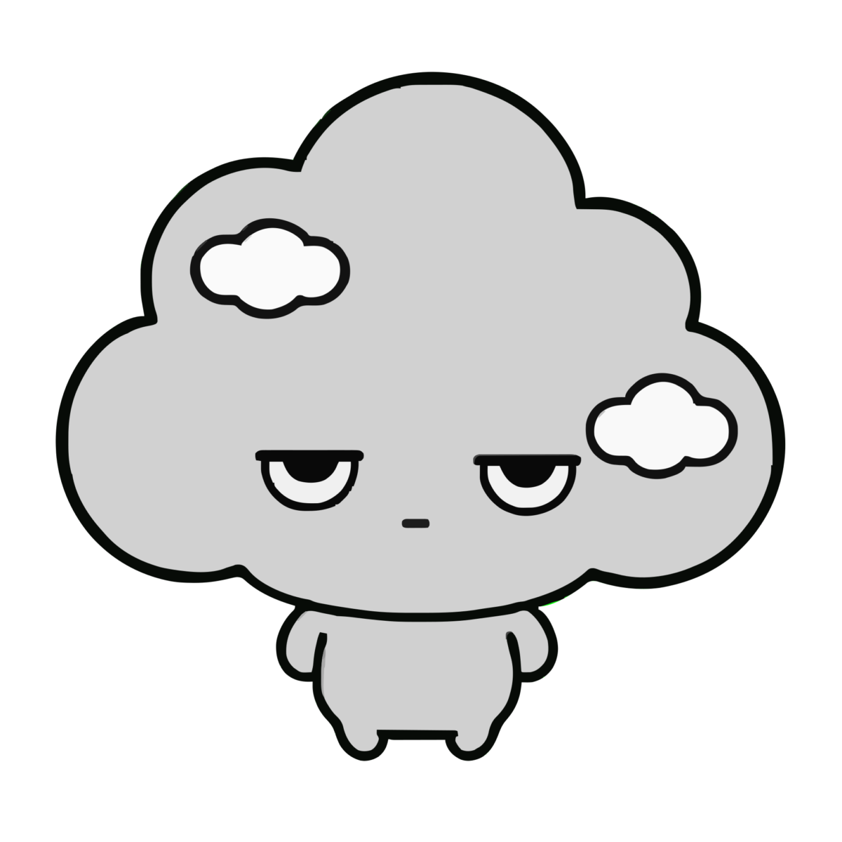 そらのイラスト(かわいい)(モノクロ)