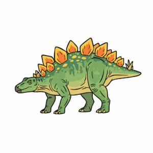 かっこいいステゴサウルスのイラスト無料ダウンロード（カラー）