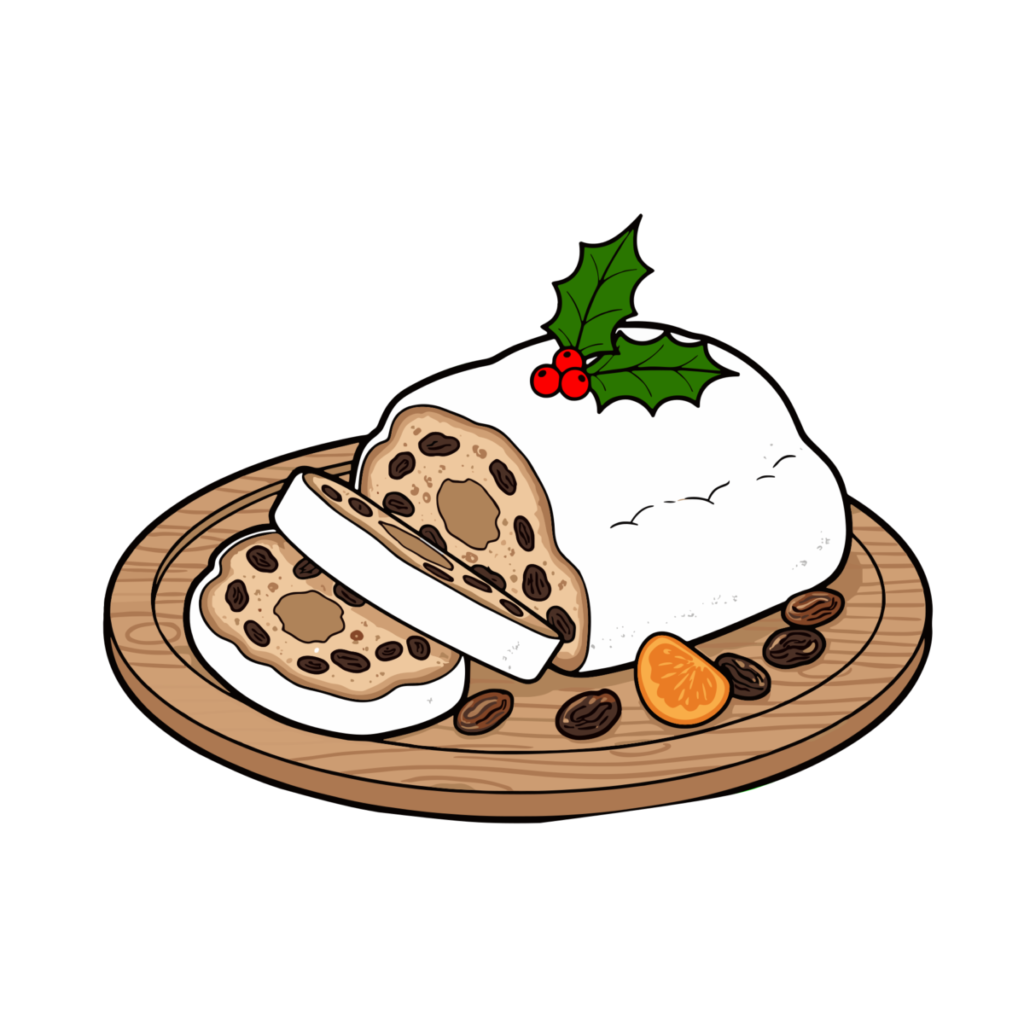 シュトーレンのイラスト無料ダウンロード（カラー）