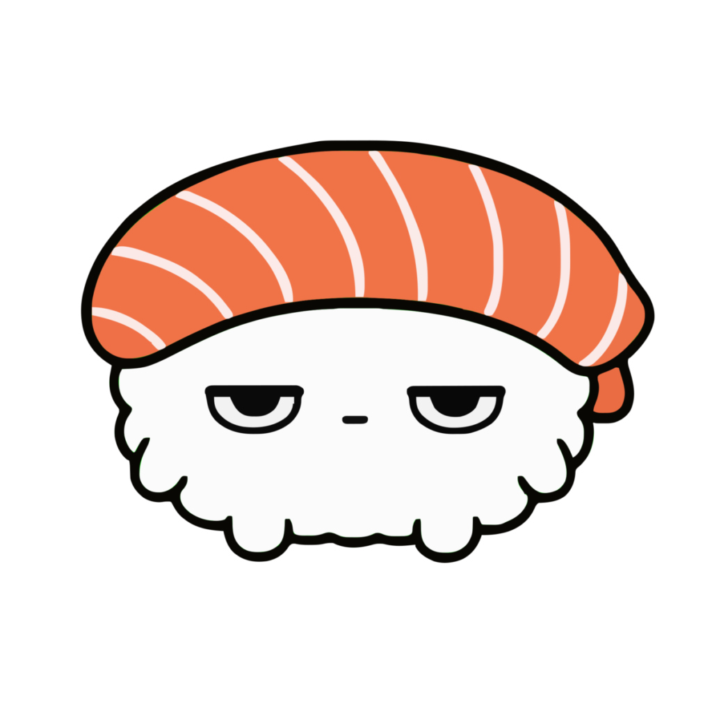 すしのイラスト（かわいい）（カラー）