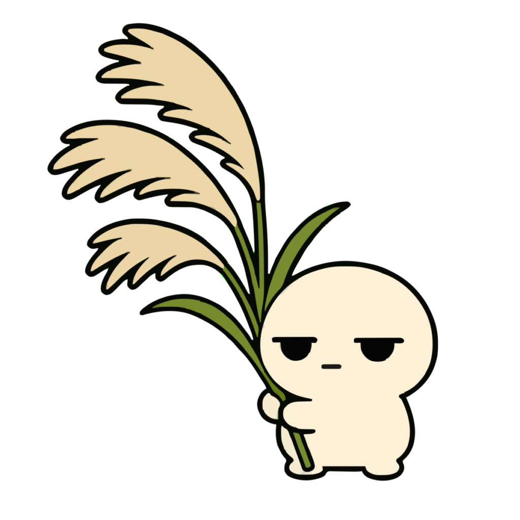 すすきのかわいいイラスト（秋）（カラー）