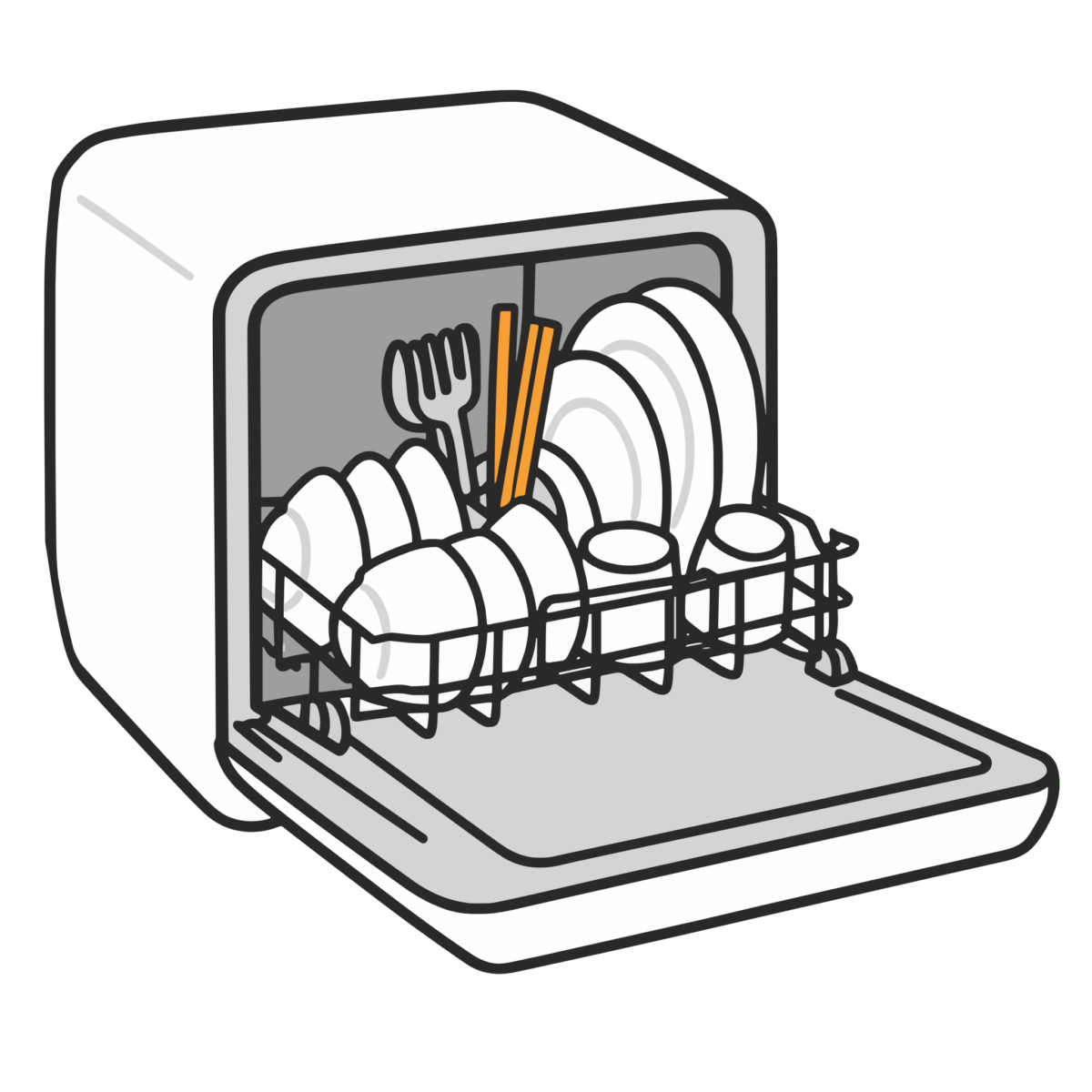 食洗機のイラスト無料ダウンロード（カラー）
