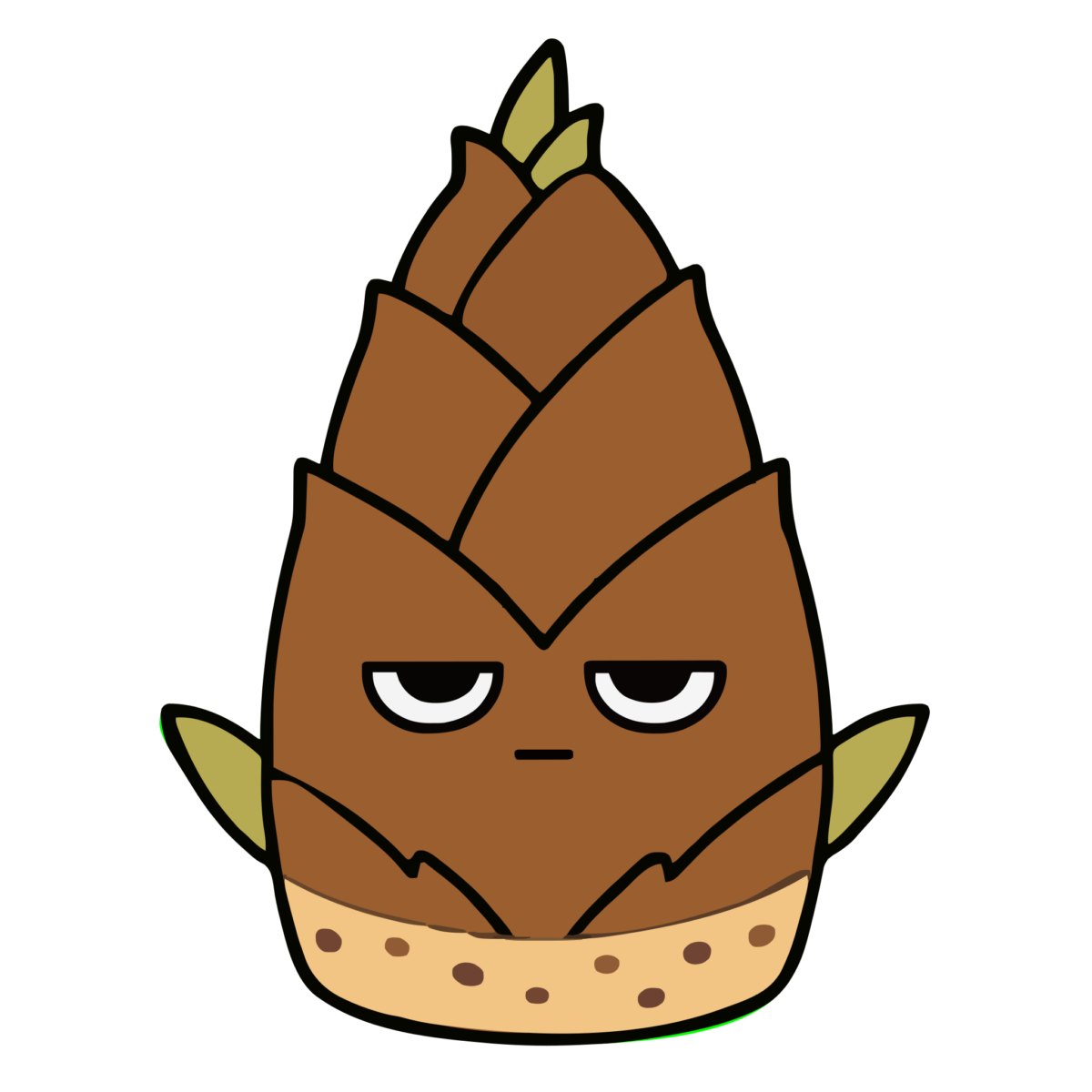 たけのこのイラスト（かわいい）（カラー）