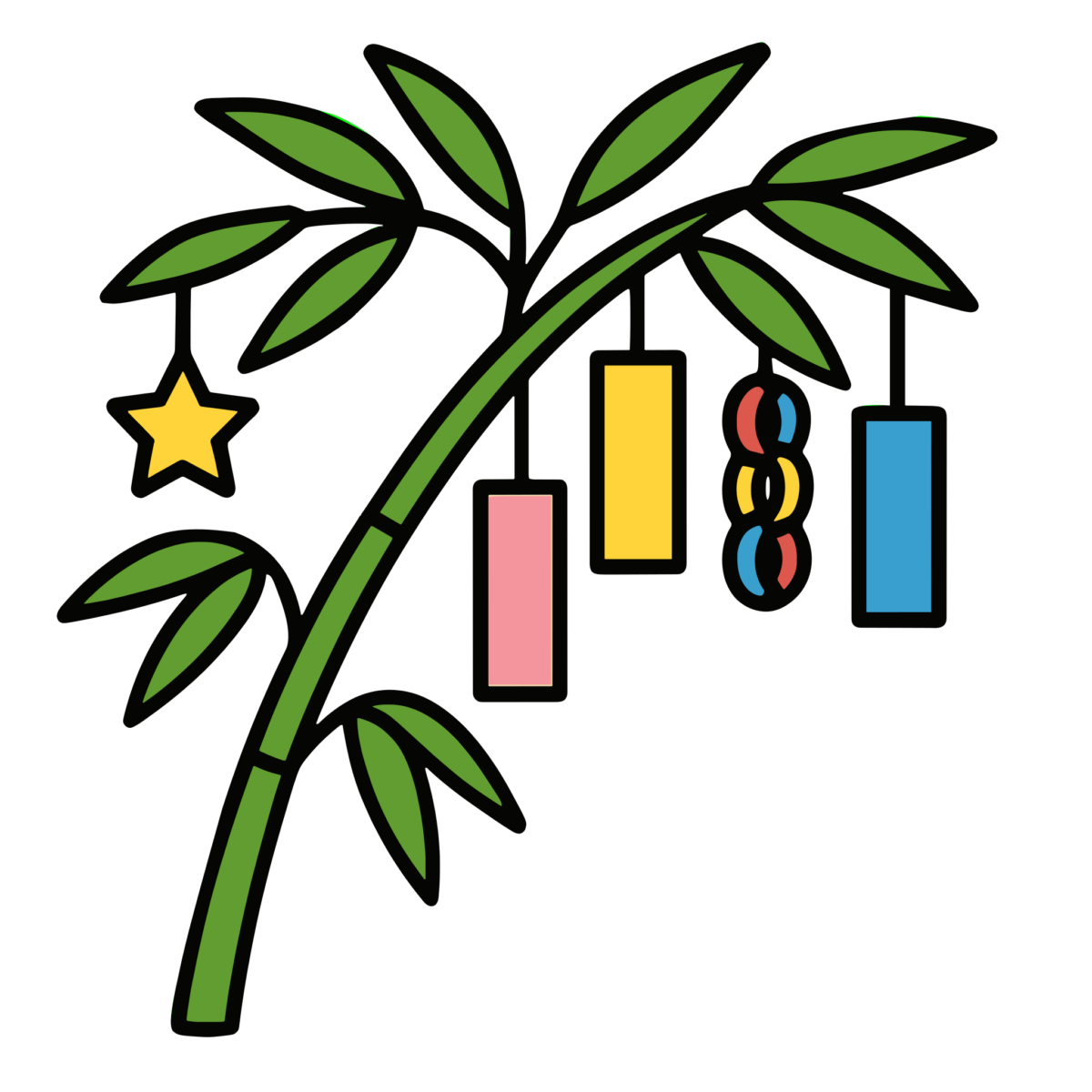 七夕飾りのイラスト無料ダウンロード（カラー）