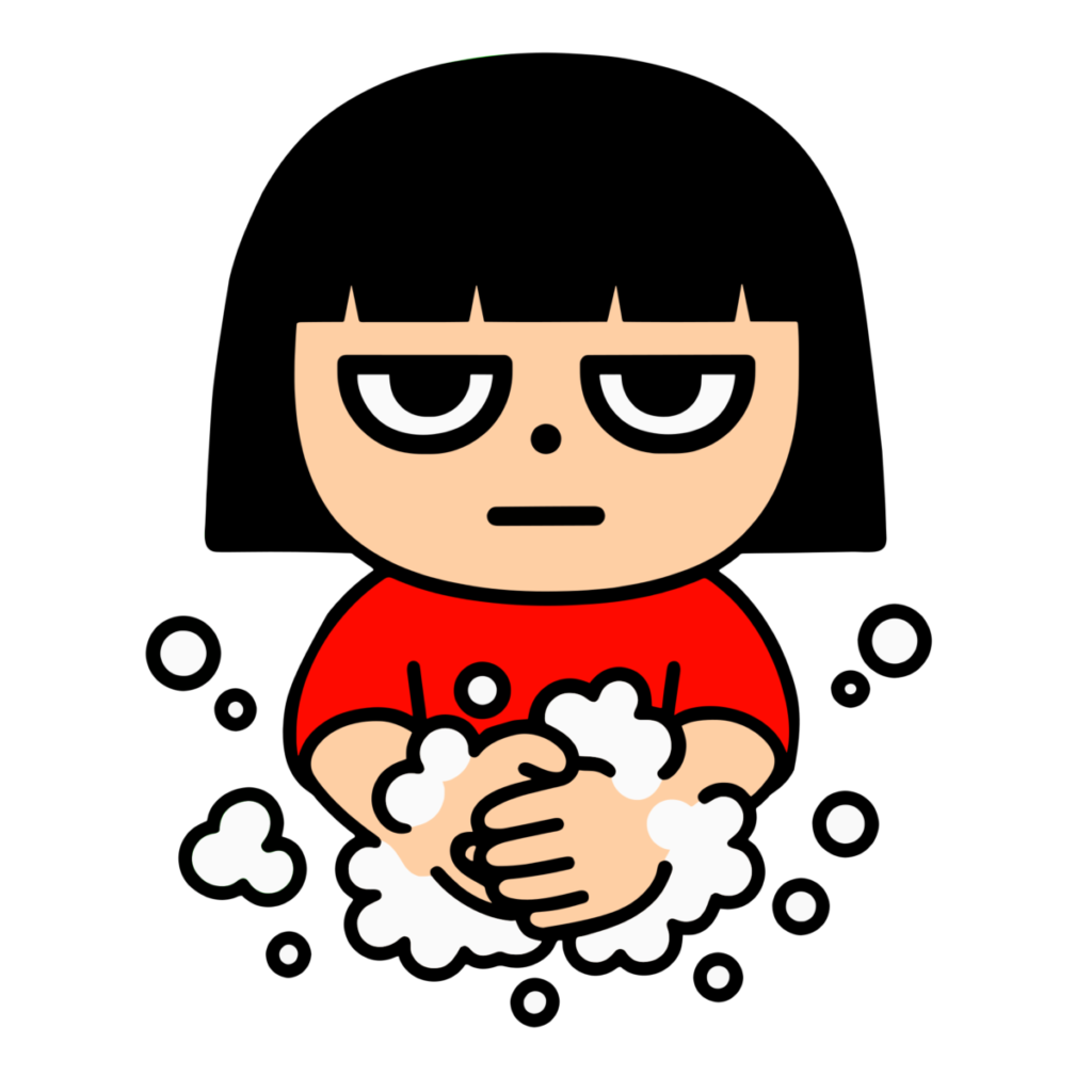 手洗い 手のひらのイラスト無料ダウンロード（カラー）