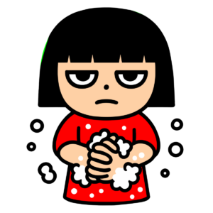 手洗い 手の間