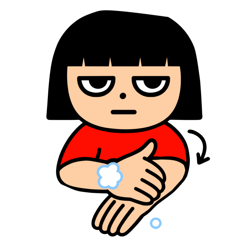 手洗い 手首・腕を洗うのイラスト無料ダウンロード（カラー）