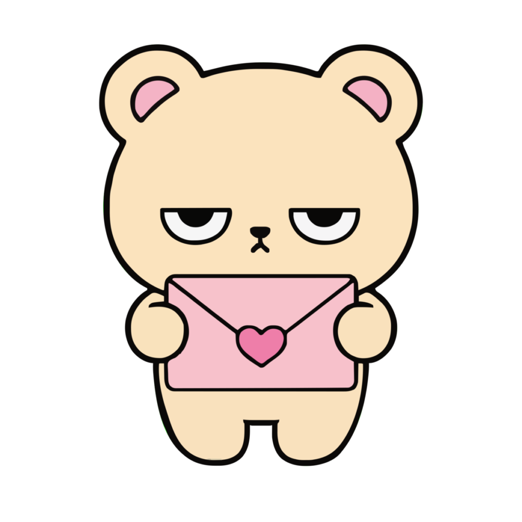 てがみのイラスト（かわいい）（カラー）