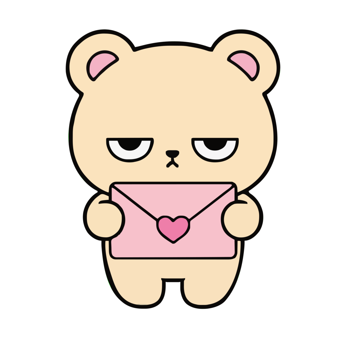 てがみのイラスト(かわいい)(カラー)