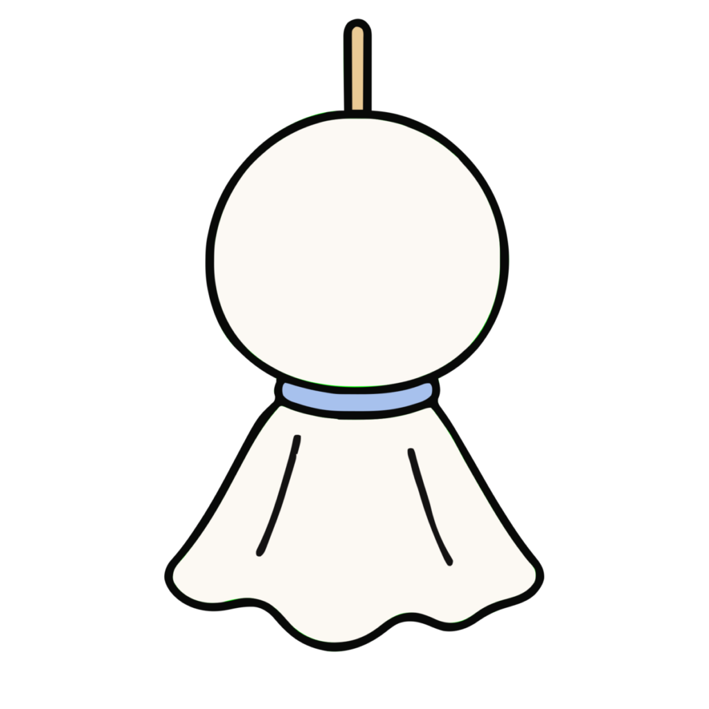 てるてるぼうずのイラスト（かわいい）（カラー）