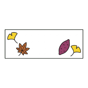 11月のタイトル飾り（いちょうとおちば）
