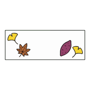 11月のタイトル飾り（いちょうとおちば）（カラー）