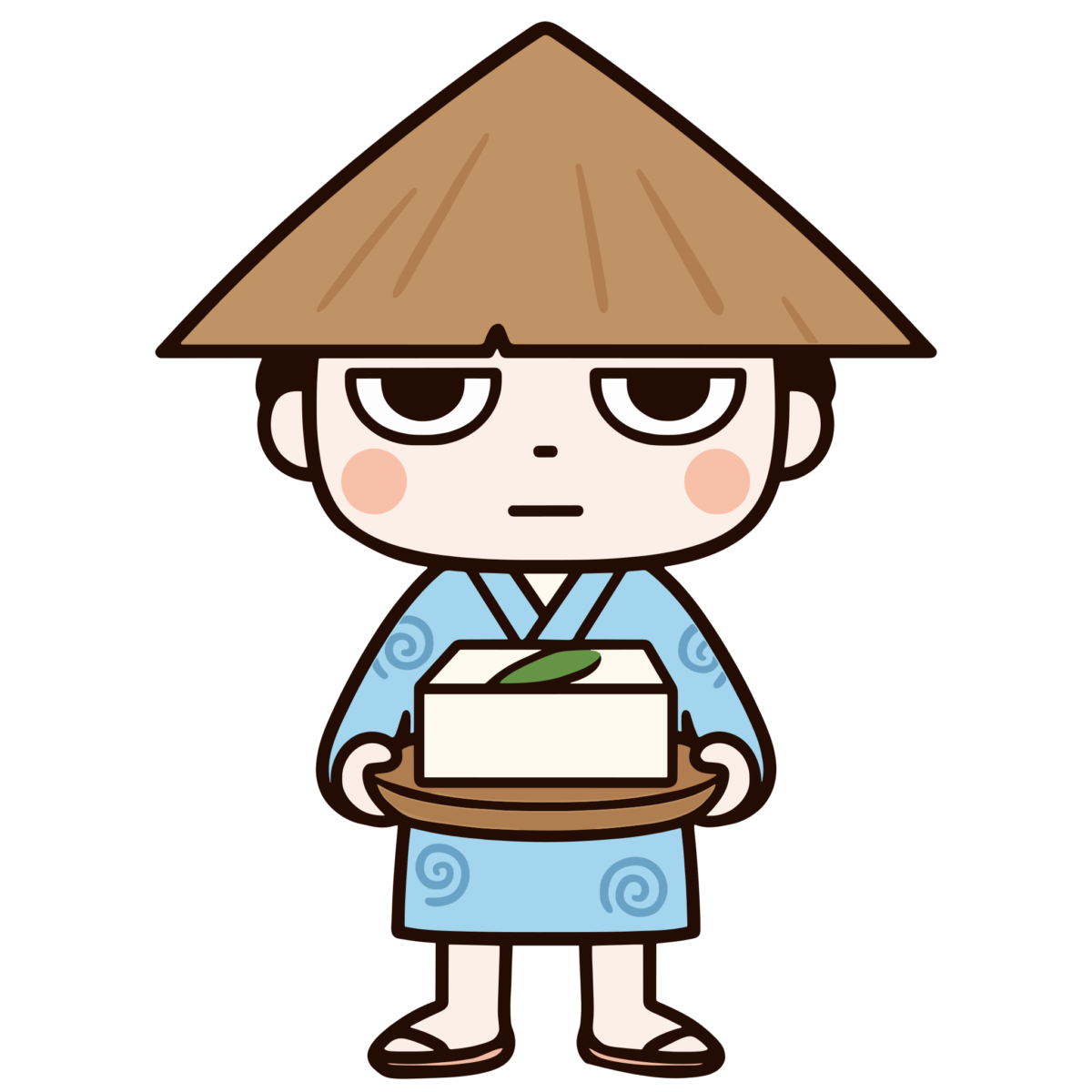 豆腐小僧のイラスト無料ダウンロード（カラー）