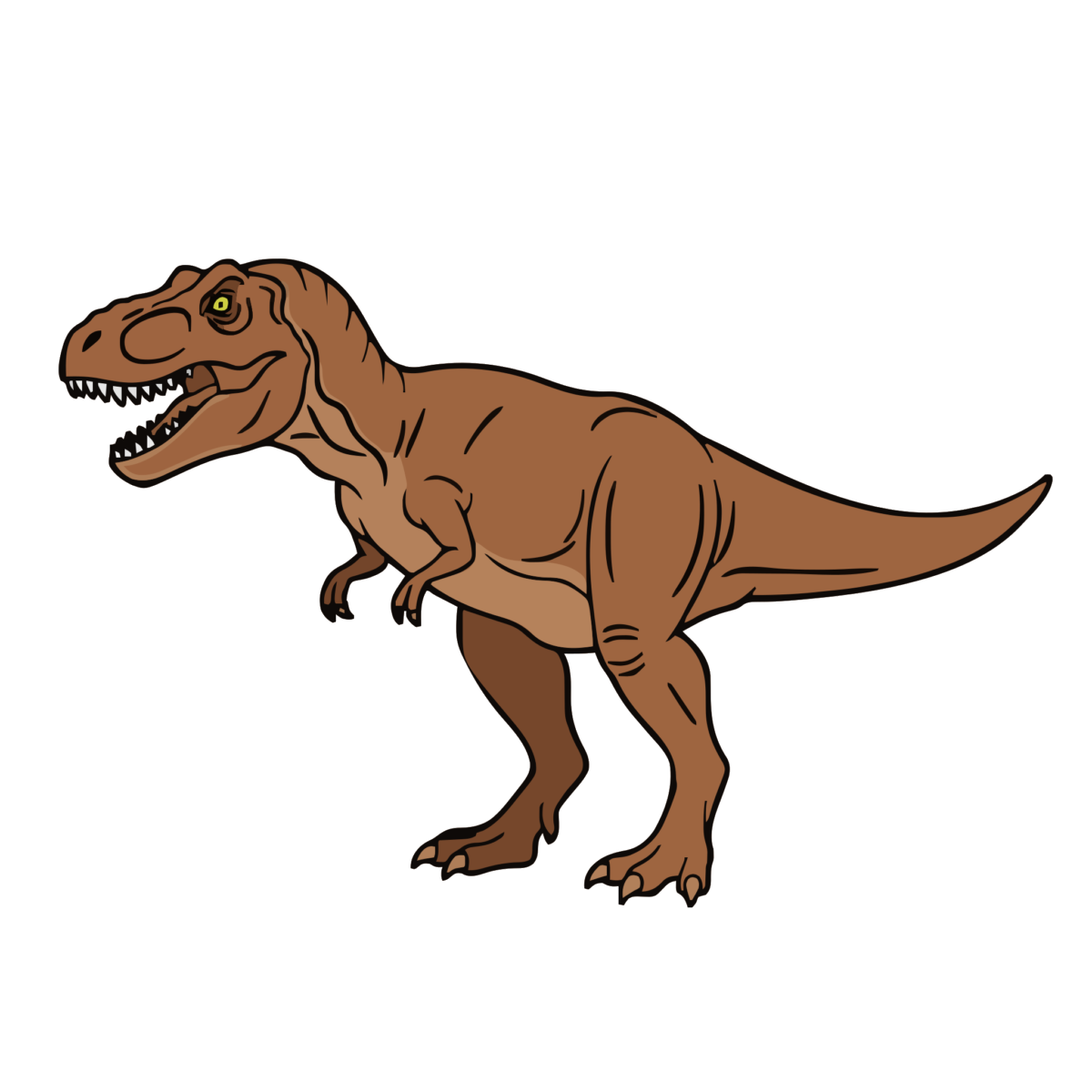 かっこいいティラノサウルスのイラスト無料ダウンロード（カラー）