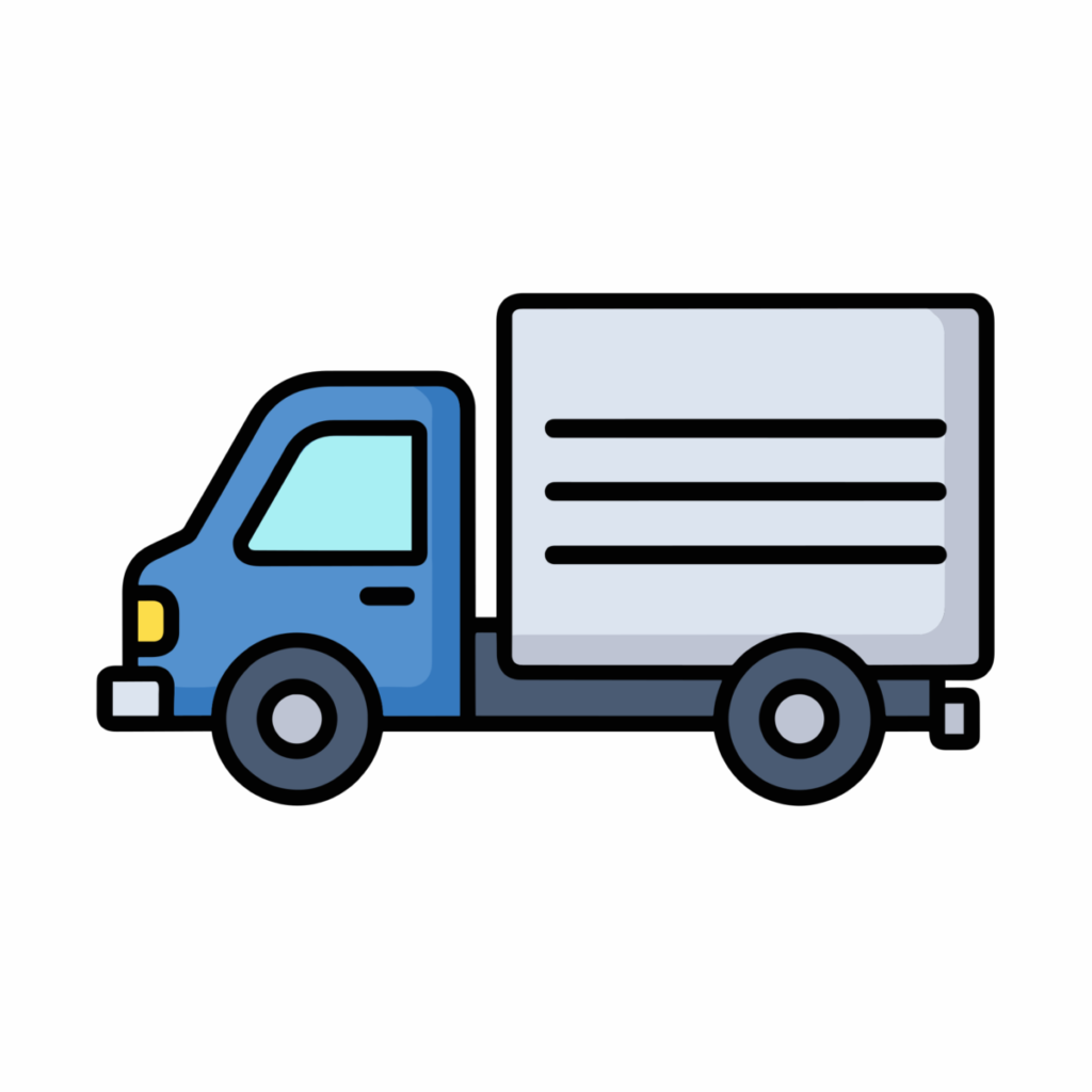 トラックのイラスト無料ダウンロード（カラー）