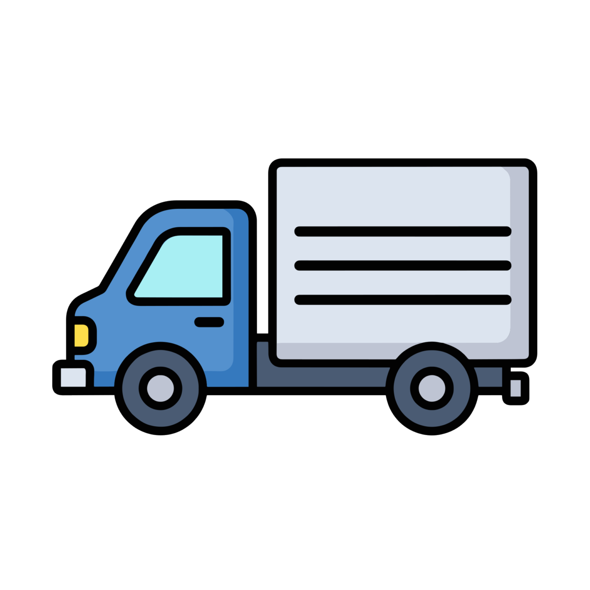 トラックのイラスト無料ダウンロード(カラー)