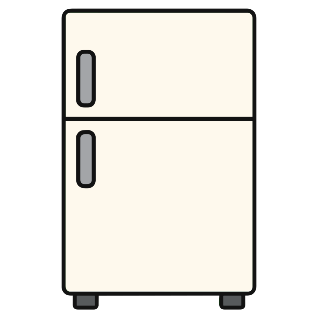 2段冷蔵庫のイラスト無料ダウンロード（カラー）