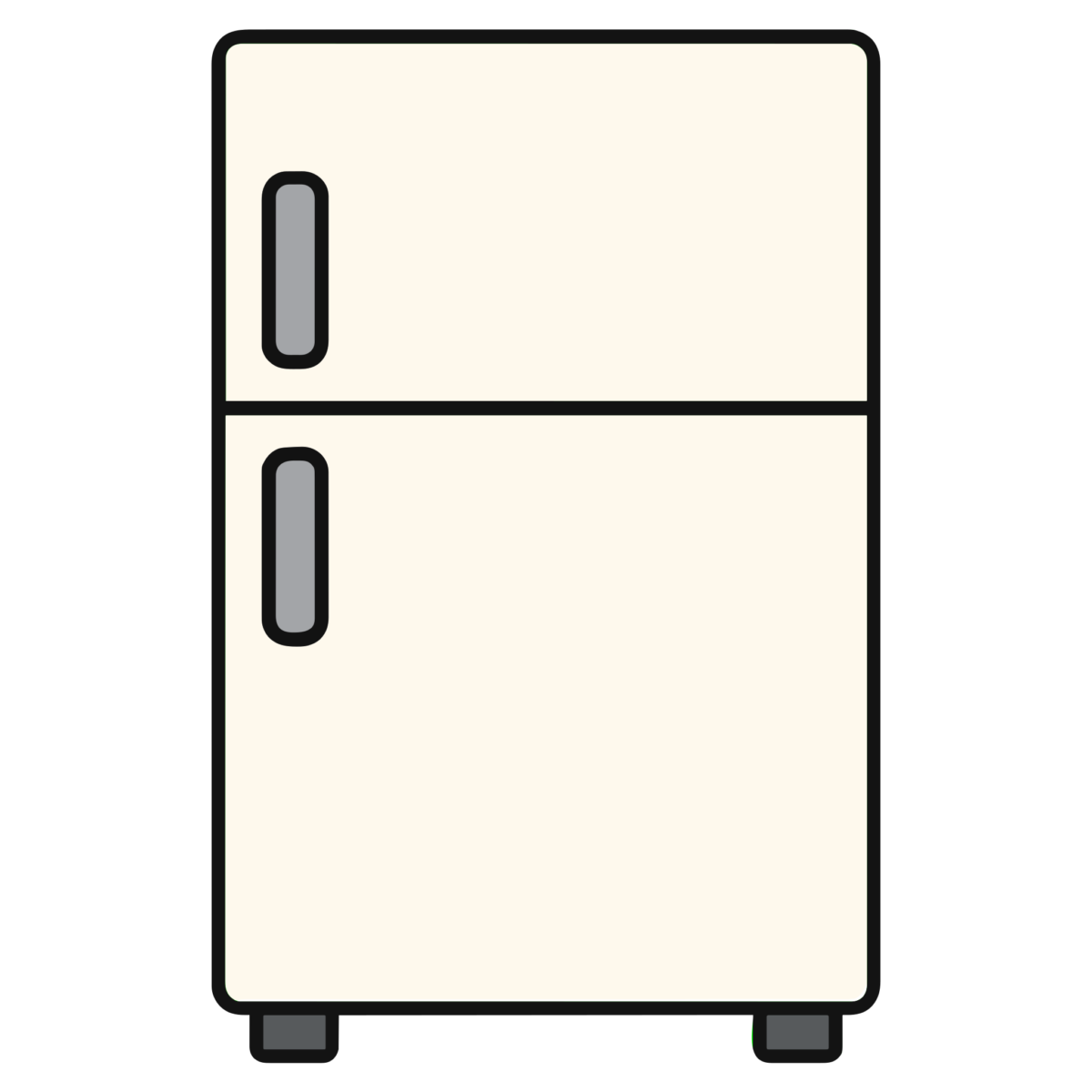 2段冷蔵庫のイラスト無料ダウンロード（カラー）