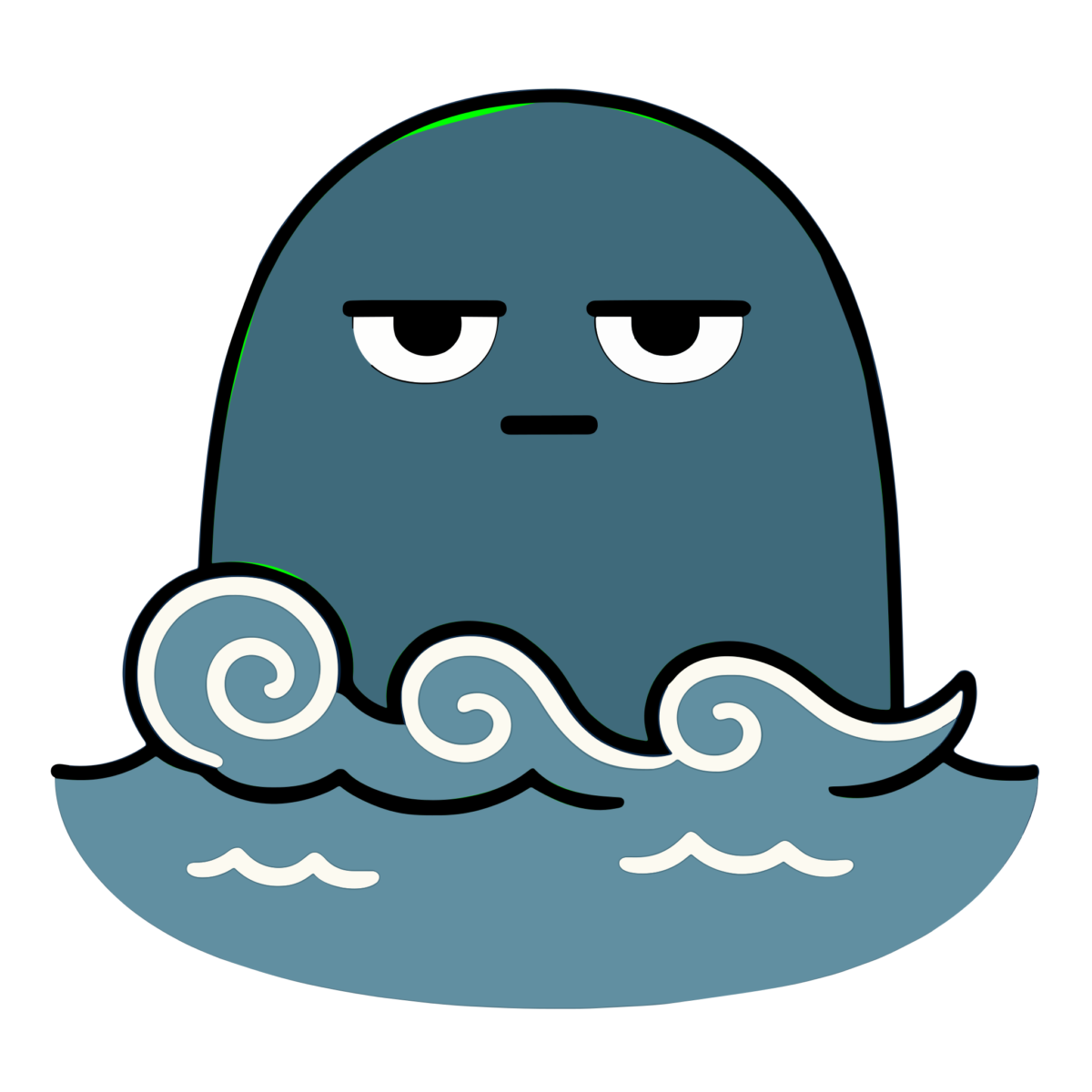 海坊主のイラスト無料ダウンロード（カラー）