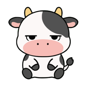 うしのイラスト（かわいい）