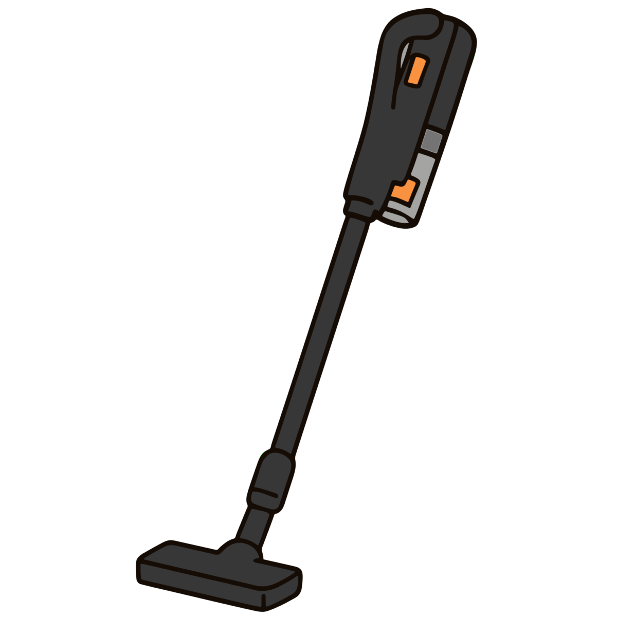 掃除機(スティック型)のイラスト無料ダウンロード(カラー)