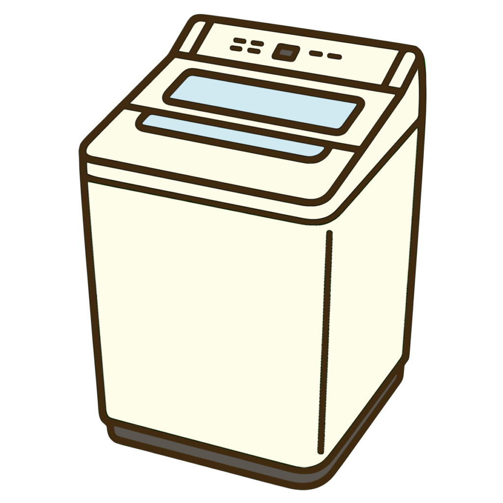 洗濯機（縦型）のイラスト無料ダウンロード（カラー）
