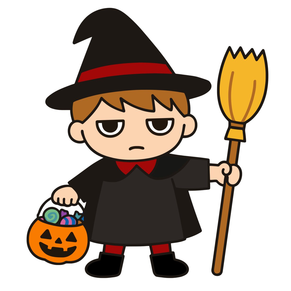 魔法使いの男の子のイラスト無料ダウンロード(カラー)